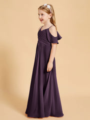 Off the Shoulder Bridesmaid Dresses for Juniors Plum