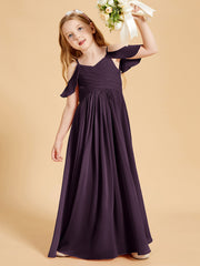 Off the Shoulder Bridesmaid Dresses for Juniors Plum