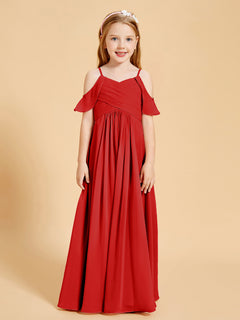 Off the Shoulder Bridesmaid Dresses for Juniors Red