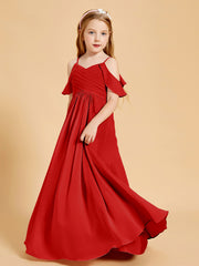 Off the Shoulder Bridesmaid Dresses for Juniors Red