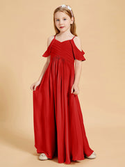 Off the Shoulder Bridesmaid Dresses for Juniors Red
