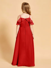 Off the Shoulder Bridesmaid Dresses for Juniors Red
