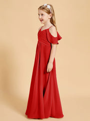 Off the Shoulder Bridesmaid Dresses for Juniors Red
