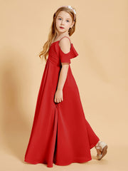 Off the Shoulder Bridesmaid Dresses for Juniors Red