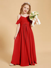 Off the Shoulder Bridesmaid Dresses for Juniors Red