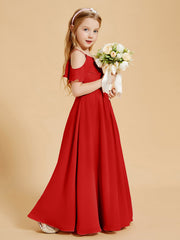 Off the Shoulder Bridesmaid Dresses for Juniors Red