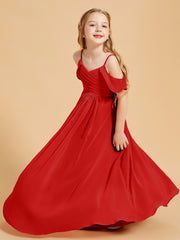 Off the Shoulder Bridesmaid Dresses for Juniors Red