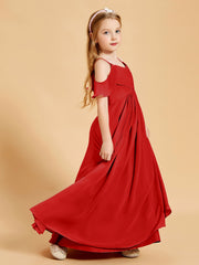 Off the Shoulder Bridesmaid Dresses for Juniors Red