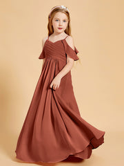 Off the Shoulder Bridesmaid Dresses for Juniors Rust