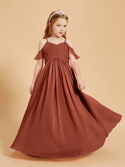 Off the Shoulder Bridesmaid Dresses for Juniors Rust