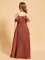 Off the Shoulder Bridesmaid Dresses for Juniors Rust