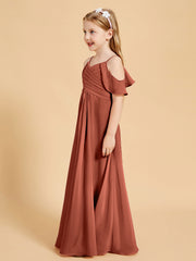 Off the Shoulder Bridesmaid Dresses for Juniors Rust