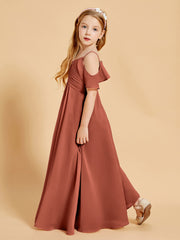 Off the Shoulder Bridesmaid Dresses for Juniors Rust