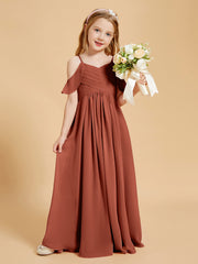 Off the Shoulder Bridesmaid Dresses for Juniors Rust