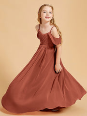 Off the Shoulder Bridesmaid Dresses for Juniors Rust