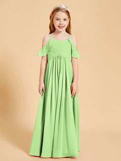 Off the Shoulder Bridesmaid Dresses for Juniors Sage