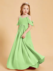 Off the Shoulder Bridesmaid Dresses for Juniors Sage