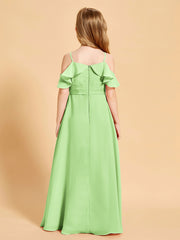 Off the Shoulder Bridesmaid Dresses for Juniors Sage