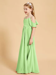Off the Shoulder Bridesmaid Dresses for Juniors Sage