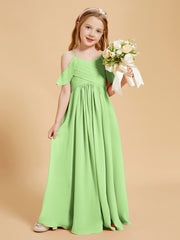 Off the Shoulder Bridesmaid Dresses for Juniors Sage