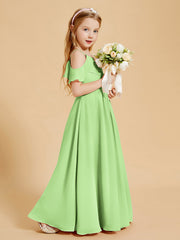 Off the Shoulder Bridesmaid Dresses for Juniors Sage