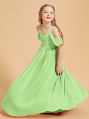 Off the Shoulder Bridesmaid Dresses for Juniors Sage