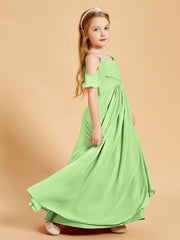 Off the Shoulder Bridesmaid Dresses for Juniors Sage