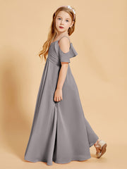 Off the Shoulder Bridesmaid Dresses for Juniors Silver