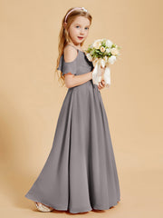 Off the Shoulder Bridesmaid Dresses for Juniors Silver