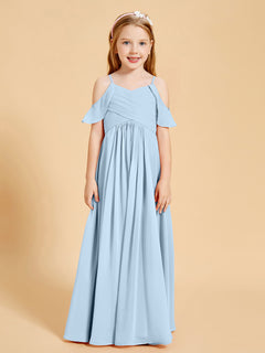 Off the Shoulder Bridesmaid Dresses for Juniors Sky Blue