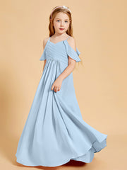 Off the Shoulder Bridesmaid Dresses for Juniors Sky Blue