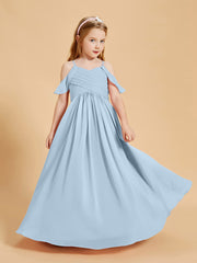 Off the Shoulder Bridesmaid Dresses for Juniors Sky Blue