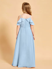 Off the Shoulder Bridesmaid Dresses for Juniors Sky Blue