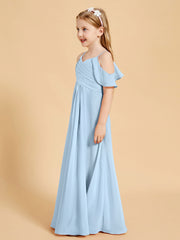 Off the Shoulder Bridesmaid Dresses for Juniors Sky Blue