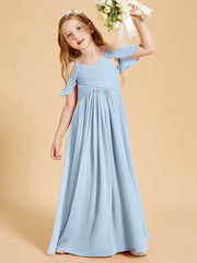 Off the Shoulder Bridesmaid Dresses for Juniors Sky Blue