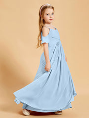 Off the Shoulder Bridesmaid Dresses for Juniors Sky Blue