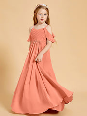 Off the Shoulder Bridesmaid Dresses for Juniors Sunset