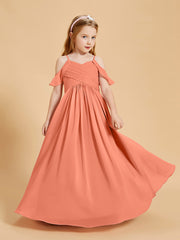 Off the Shoulder Bridesmaid Dresses for Juniors Sunset