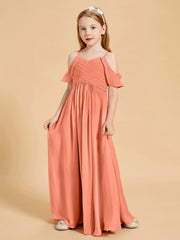 Off the Shoulder Bridesmaid Dresses for Juniors Sunset