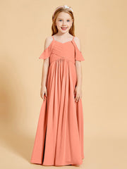 Off the Shoulder Bridesmaid Dresses for Juniors Sunset