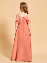 Off the Shoulder Bridesmaid Dresses for Juniors Sunset