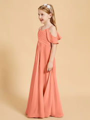 Off the Shoulder Bridesmaid Dresses for Juniors Sunset