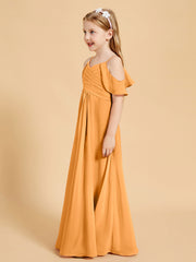 Off the Shoulder Bridesmaid Dresses for Juniors Tangerine