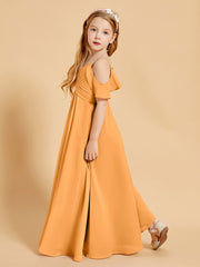Off the Shoulder Bridesmaid Dresses for Juniors Tangerine