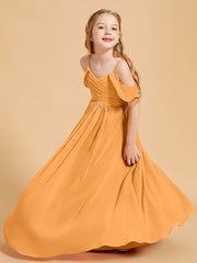 Off the Shoulder Bridesmaid Dresses for Juniors Tangerine
