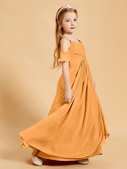 Off the Shoulder Bridesmaid Dresses for Juniors Tangerine