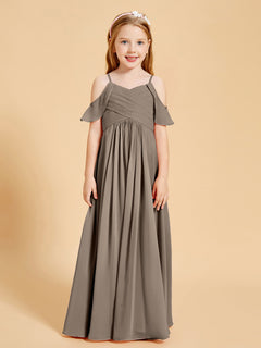 Off the Shoulder Bridesmaid Dresses for Juniors Taupe