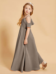 Off the Shoulder Bridesmaid Dresses for Juniors Taupe