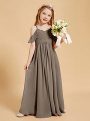 Off the Shoulder Bridesmaid Dresses for Juniors Taupe