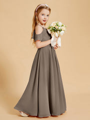 Off the Shoulder Bridesmaid Dresses for Juniors Taupe